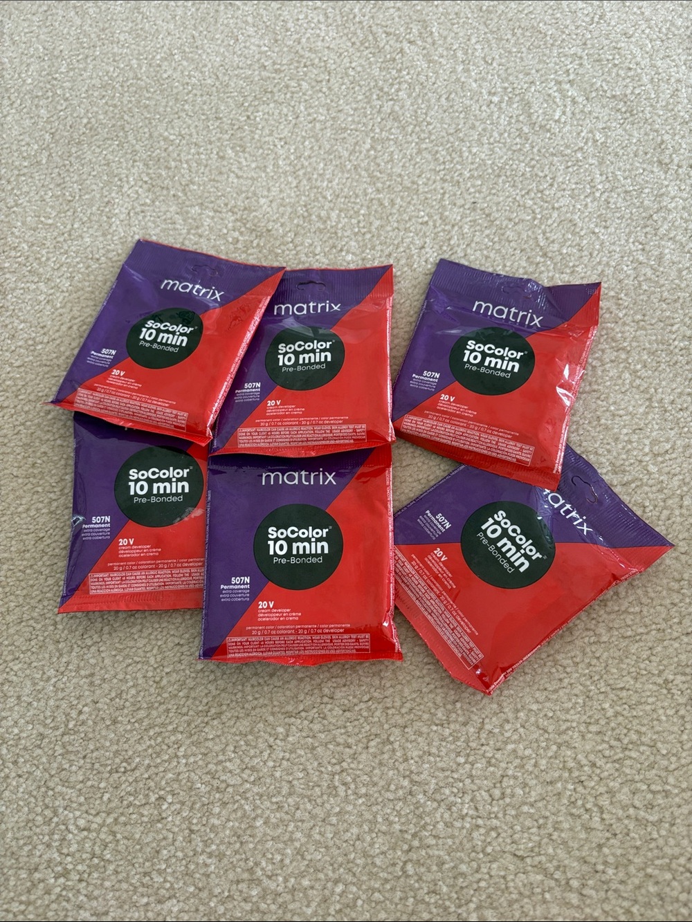 Matrix SoColor 10 Min Pre-Bonded Hair Color Sachets - Red & Purple